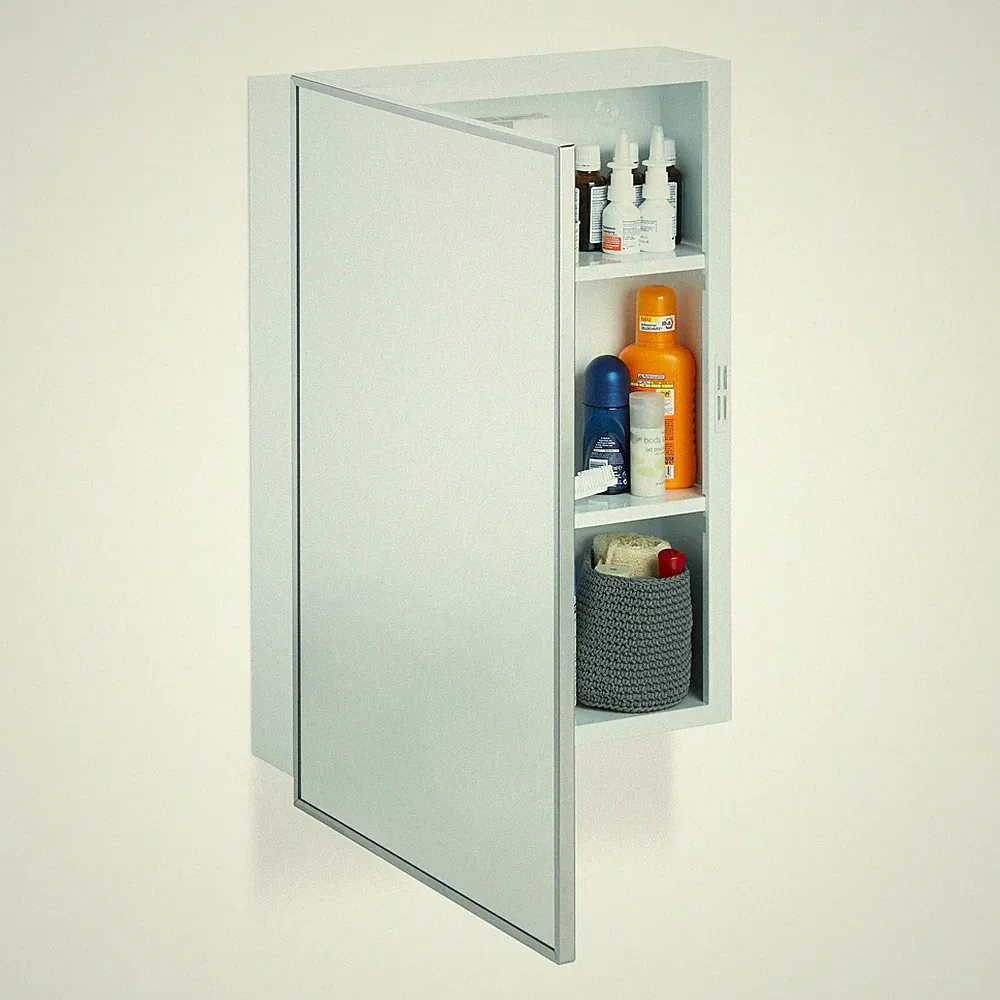 Spiegelschrank bad Hängeschrank mit Spiegel Badezimmer Schrank 3 Ablagen