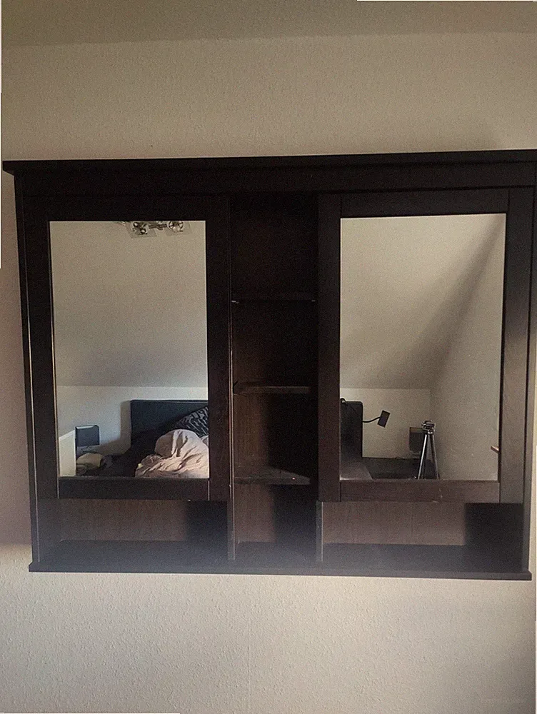 Spiegelschrank Bad, Ikea, schwarz