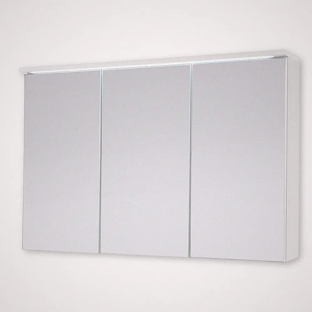 Spiegelschrank Bad LED Beleuchtung Weiß Stauraum Spiegel 100x68x22,5cm