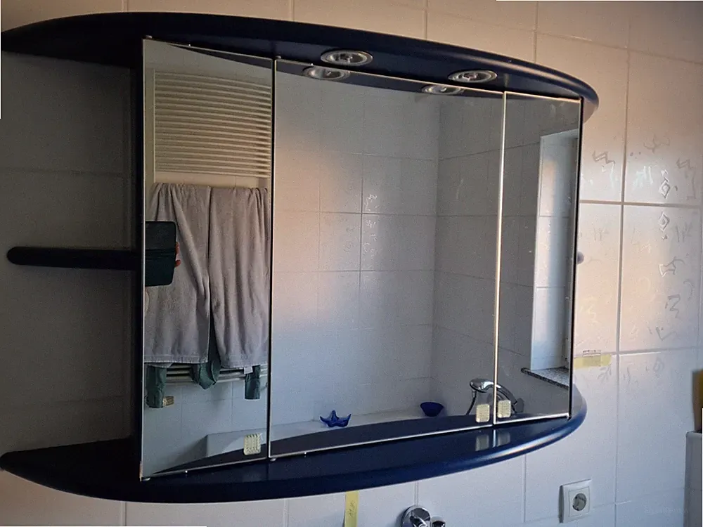 spiegelschrank bad mit beleuchtung 100 cm