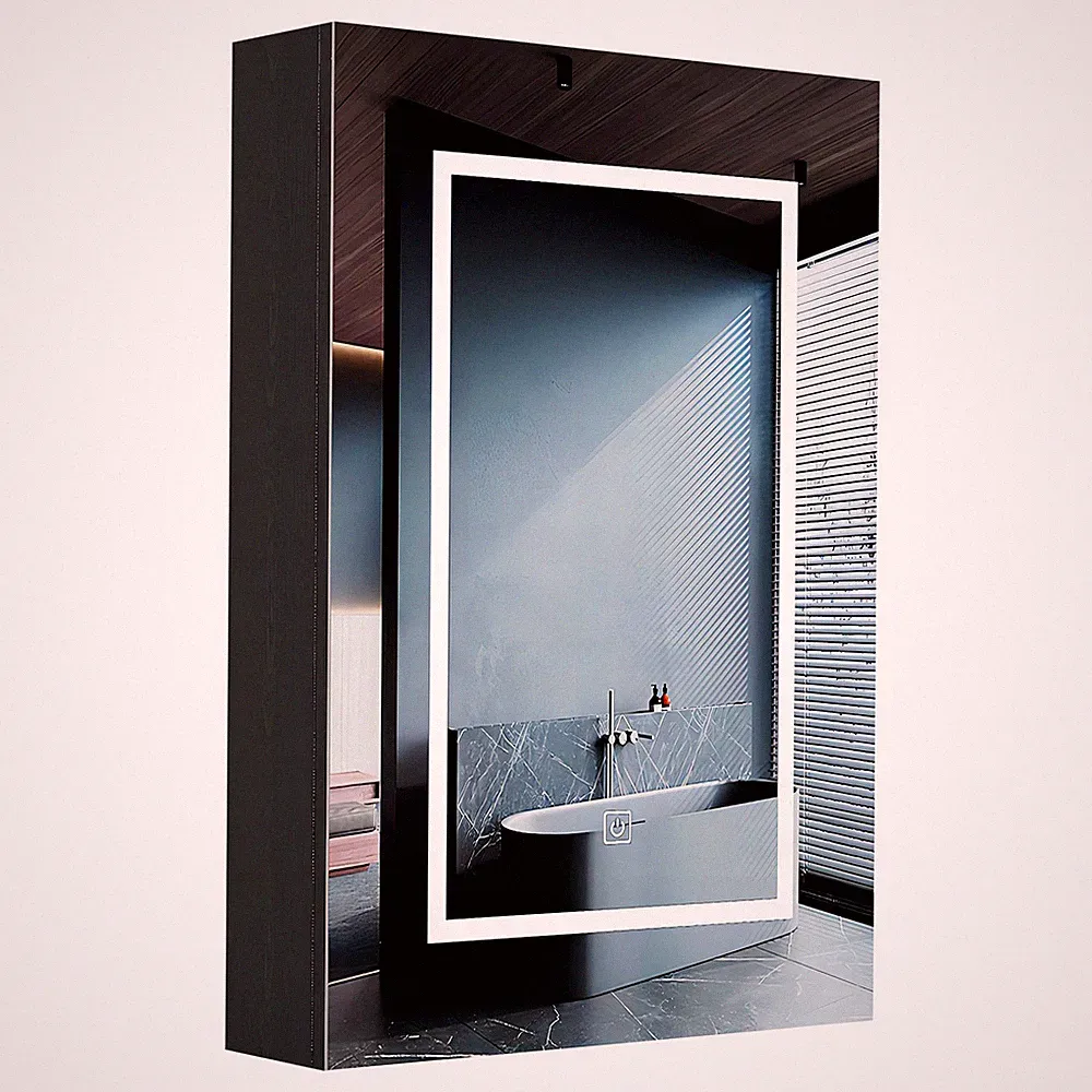 Spiegelschrank Bad mit LED Beleuchtung Bad Zimmer Spiegel Schrank Wandschrank