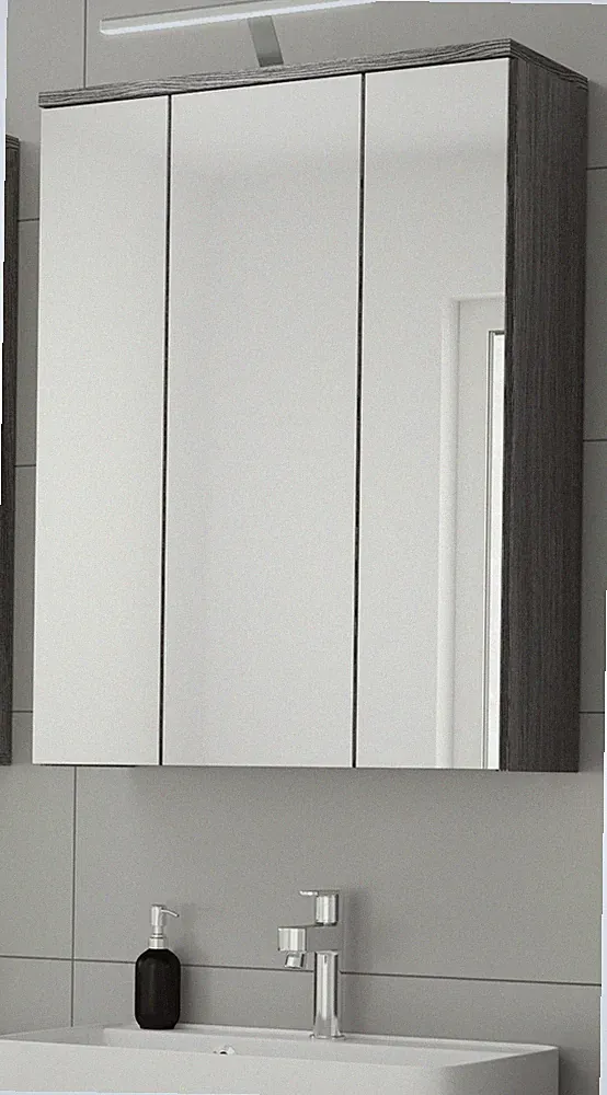 Spiegelschrank Bad Spiegel Badezimmer 60 cm Badschrank Beleuchtung Bailey
