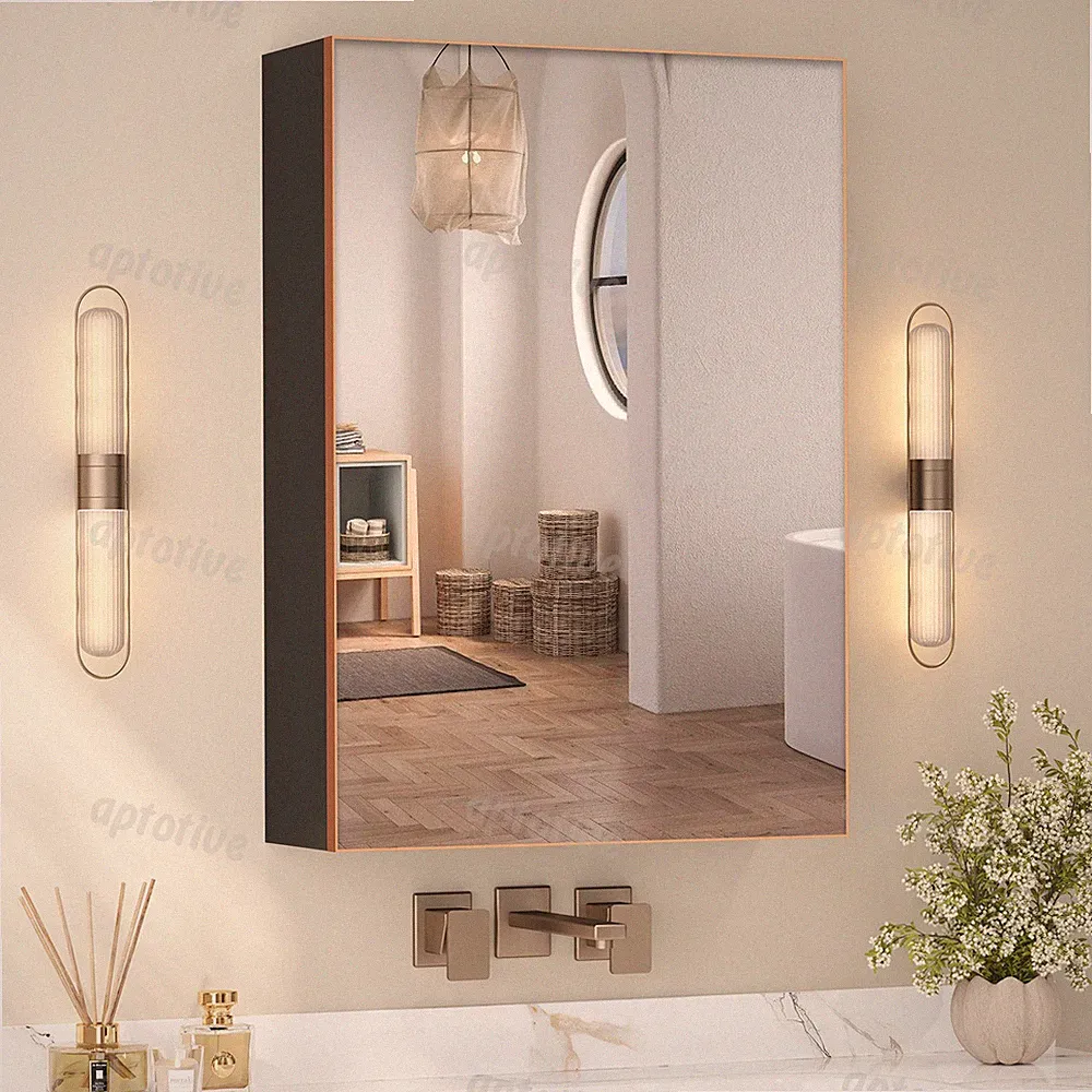 Spiegelschrank Bad Spiegel Hängeschrank Wandmontage Badschrank Schrank