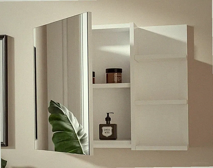 Spiegelschrank Badezimmer Badschrank Hängeschrank mit Spiegel Sonoma Schwarz