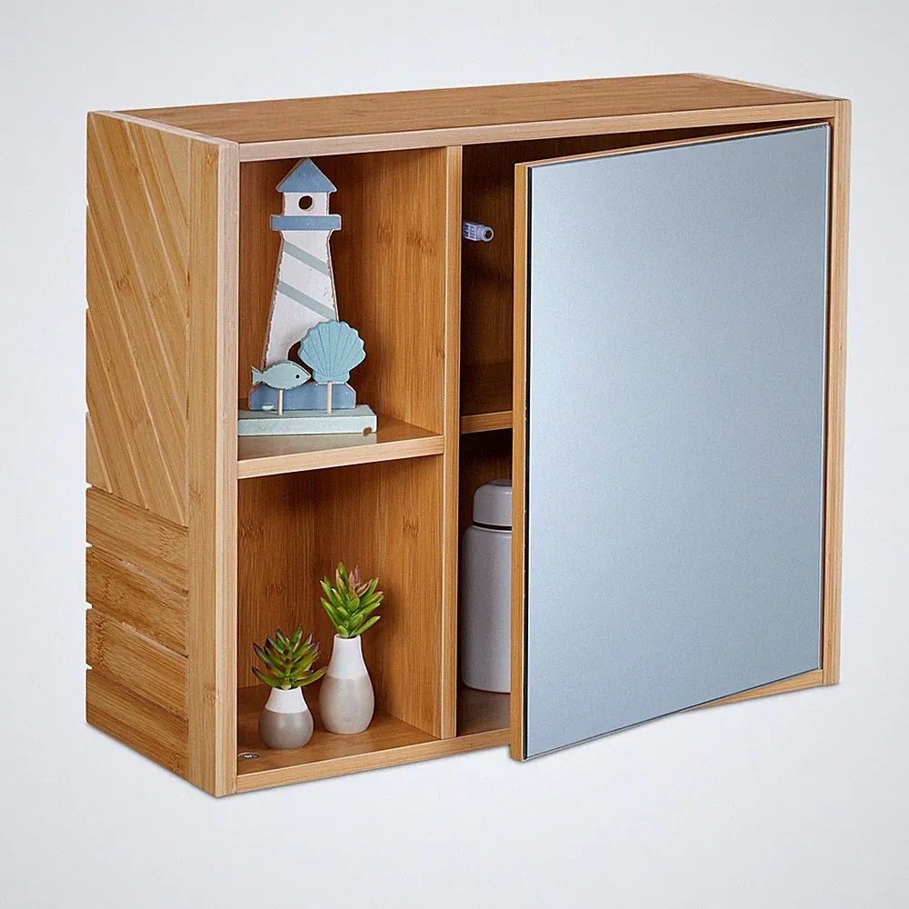 Spiegelschrank Badezimmer Hängeschrank Badschrank mit Spiegel Wandregal für Bad