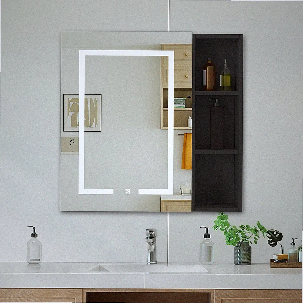 spiegelschrank mit regal seite