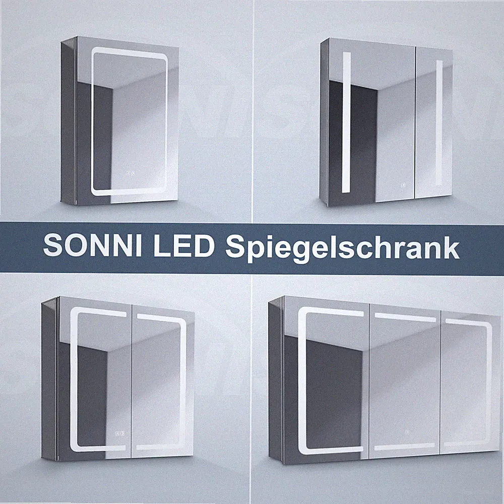 Spiegelschrank Badezimmerspiegel Badschrank mit LED Beleuchtung Wandschrank Bad