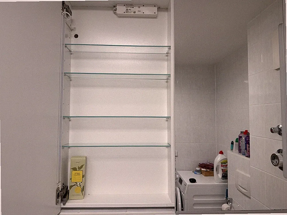 Spiegelschrank Badezimmerspiegel Weiß, LED Beleuchtung