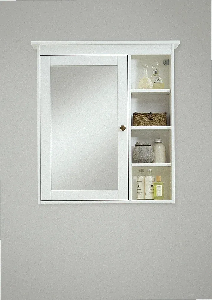 Spiegelschrank Badschrank 80x75cm Massivholz Kiefer weiß lasiert NEU OVP!!!