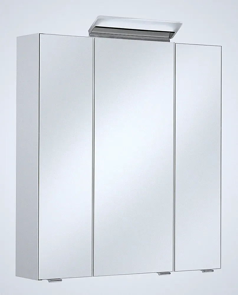 Spiegelschrank Badschrank Badspiegel Spiegeltüren LED-Beleuchtung weiß matt