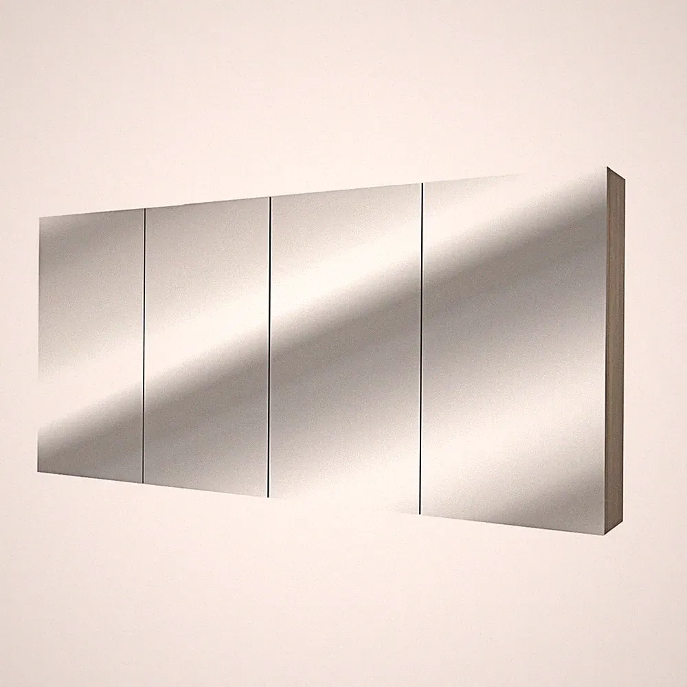 Spiegelschrank, Badspiegel, Badezimmer Spiegel City 200cm braun Eiche
