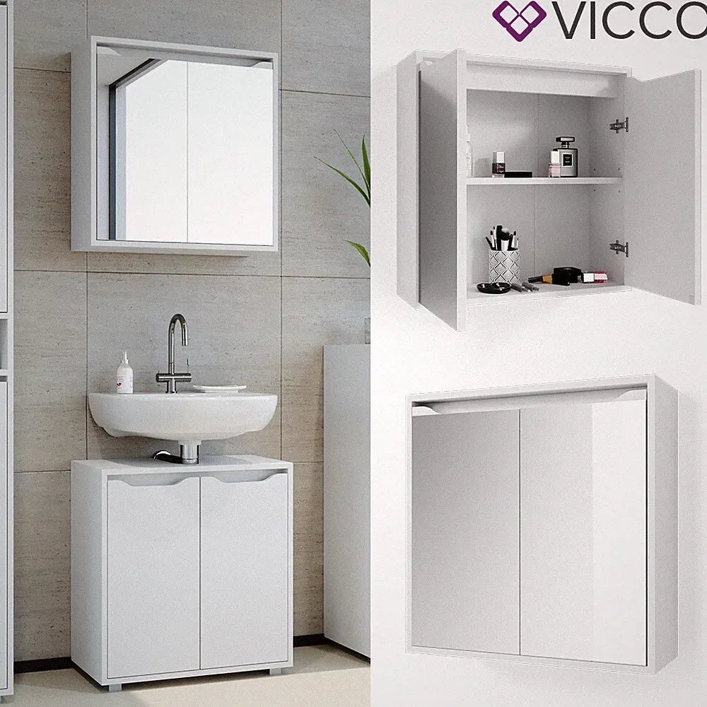 Spiegelschrank Badspiegel Badezimmerspiegel Wandspiegel Badschrank Ruben Vicco