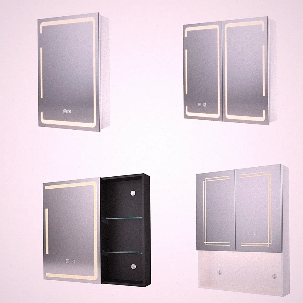 Spiegelschrank Badspiegel mit LED Beleuchtung Touch Wandschrank Steckdose 38-65