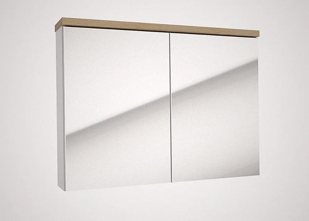 Spiegelschrank Badspiegel Wandspiegel Badschrank MDF 80x60cm SoftClose System