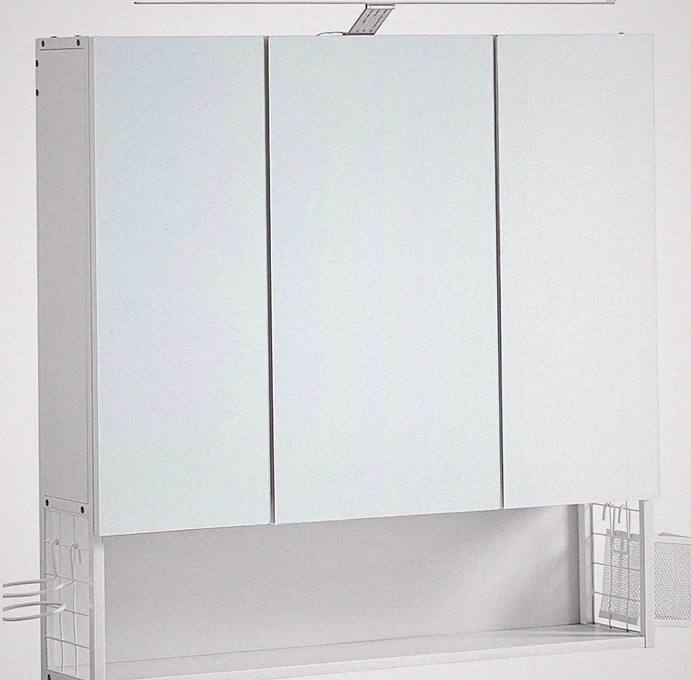Spiegelschrank BBK124W14 weiß mit LED, 70 cm