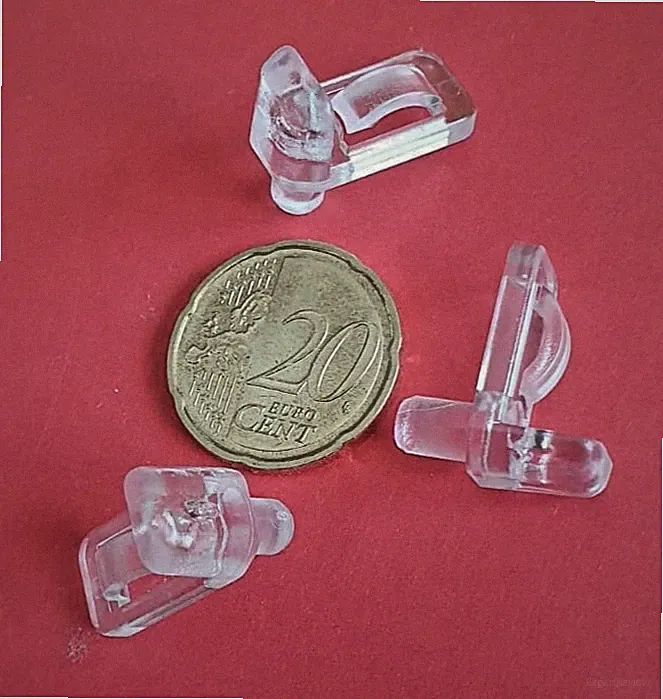 Spiegelschrank Bodenträger 3/5 mm Kippsicherung Kunststoff transparent NEU z