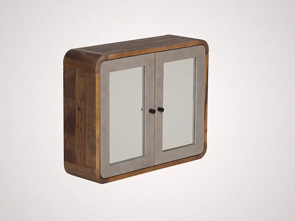 Spiegelschrank Dingle Pinie Betonoptik Wandspiegel Badmöbel Badschrank Spiegel