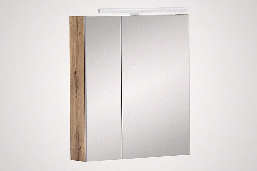 Spiegelschrank Duo 146542, Eiche Landhaus Dekor, 60 x 16 x 74,7 cm