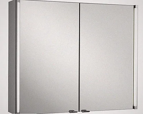 Spiegelschrank EEK A LED-Line weiß 2 trg. 81 cm breit Fackelmann