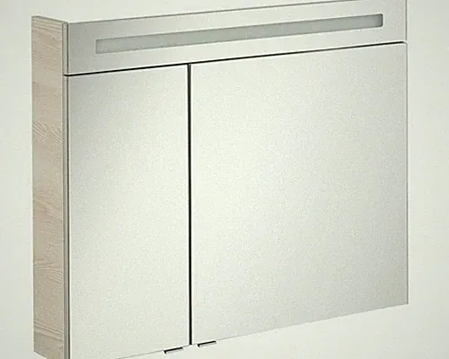 Spiegelschrank FACKELMANN B.clever 90 x 16 x 71 cm alaska esche 2-türig LED IP 2