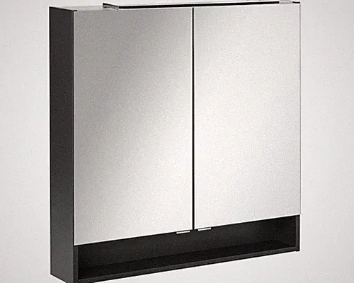Spiegelschrank Fackelmann LUNA 80x80x15,5 cm 2-türig anthrazit 87218