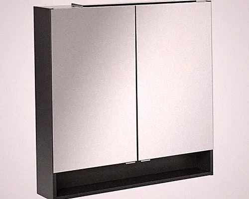 Spiegelschrank Fackelmann LUNA 80x80x15,5 cm 2-türig anthrazit 87218