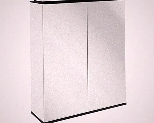 Spiegelschrank FACKELMANN TE-A 60 x 20 x 71,3 cm weiß matt 2-türig