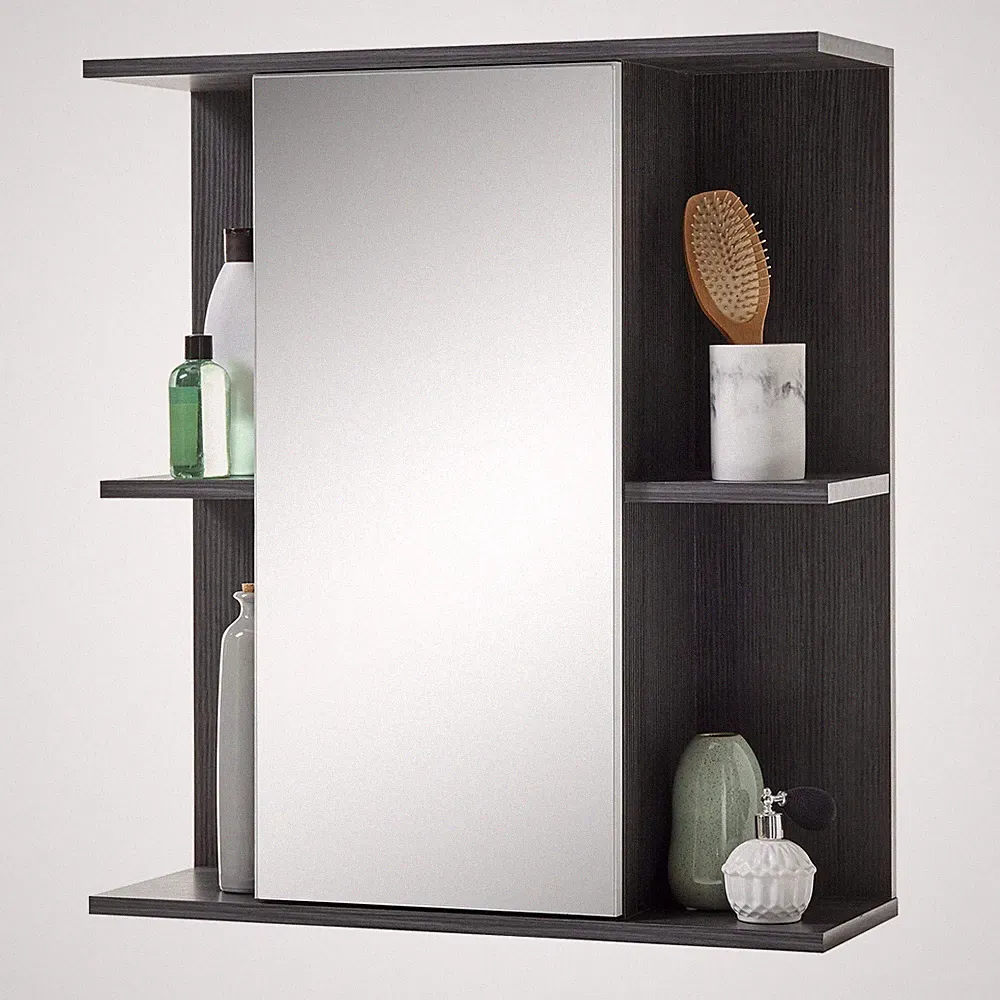 4 Fächer Spiegelschrank