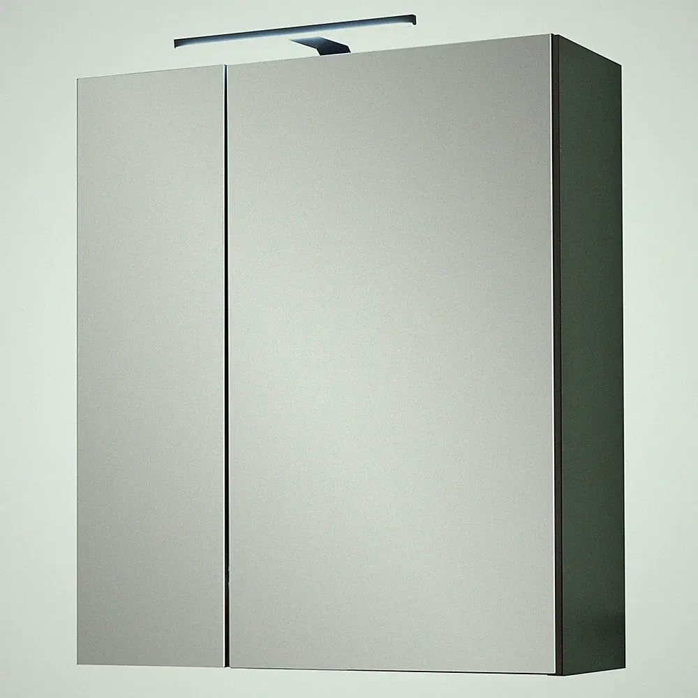 Spiegelschrank - grün - schwarz - 60 cm