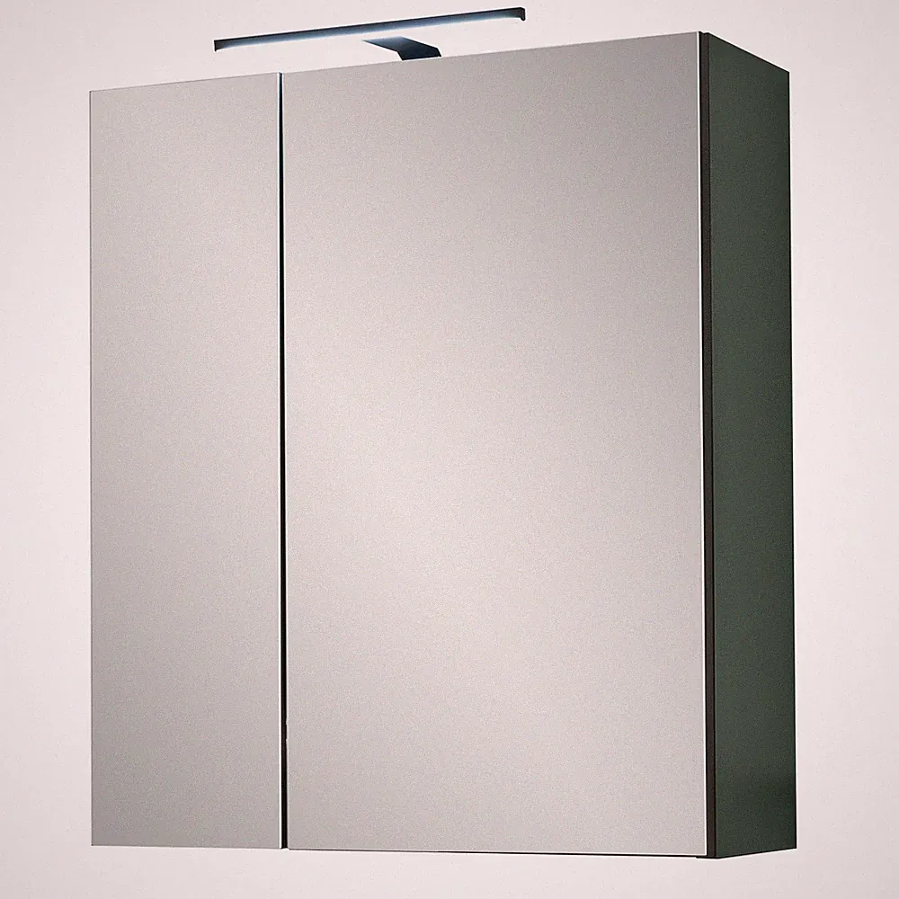 Spiegelschrank - grün - schwarz - 60 cm