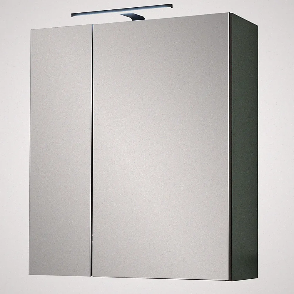 Spiegelschrank - grün - schwarz - 60 cm