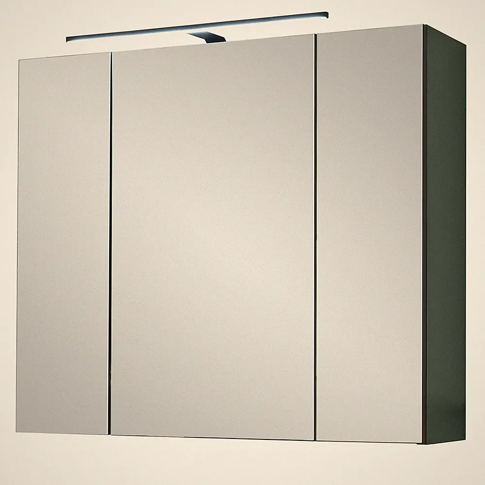 Spiegelschrank - grün - schwarz - 80 cm