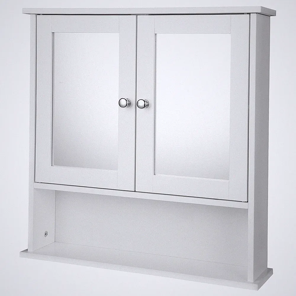 Spiegelschrank Hängeschrank Badschrank Spiegel Schminkschrank MDF Holz 0020WY