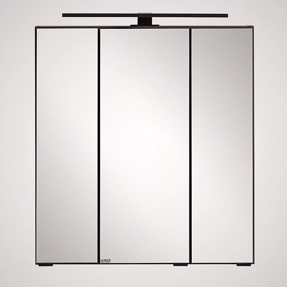 Spiegelschrank LED-Aufbauleuchte 60 cm grau Badspiegel Badezimmer-Spiegel