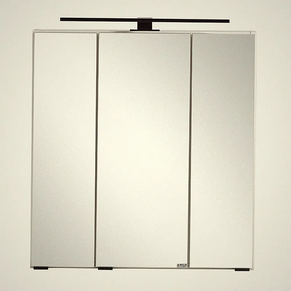 Spiegelschrank LED-Aufbauleuchte 60 cm weiß Badspiegel Badezimmer-Spiegel