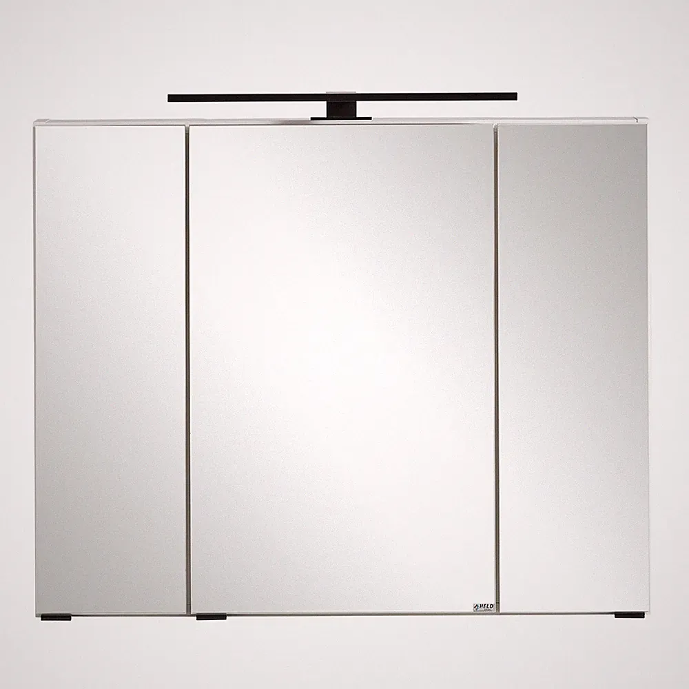 Spiegelschrank LED-Aufbauleuchte 80 cm weiß Badspiegel Badezimmer-Spiegel