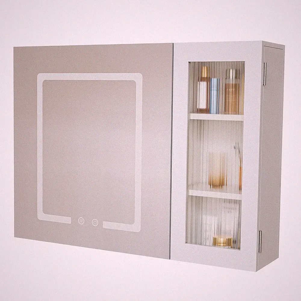 Spiegelschrank Spiegelschränke mit LED-Beleuchtung Farbtemperatur Einstellbar