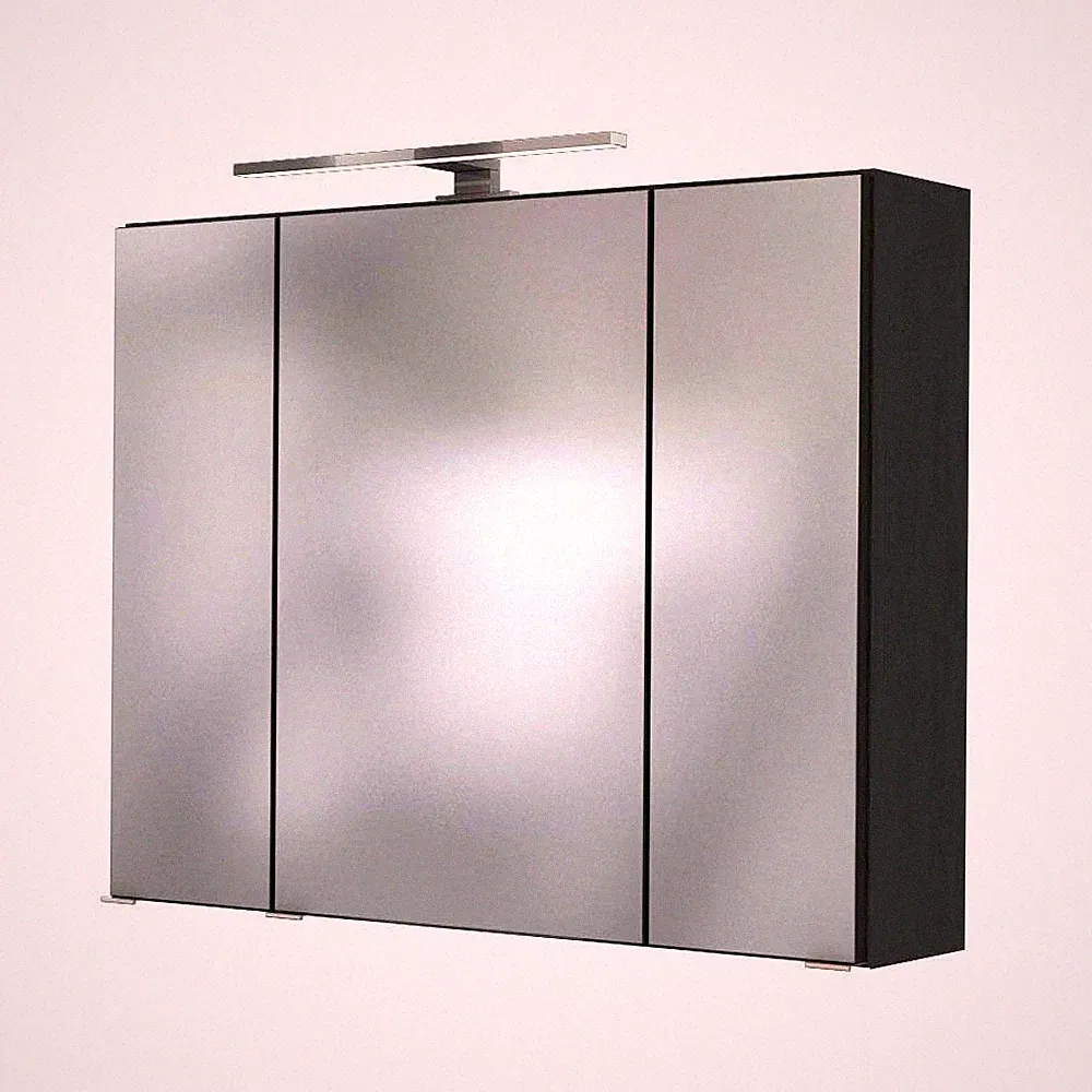 Spiegelschrank LED Beleuchtung 80cm grau Badspiegel Badezimmer-Spiegel Badmöbel