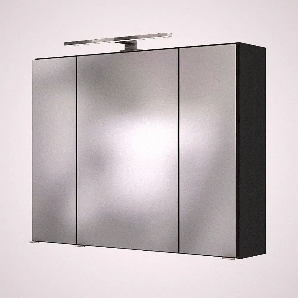 Spiegelschrank LED Beleuchtung 80cm grau Badspiegel Badezimmer-Spiegel Badmöbel