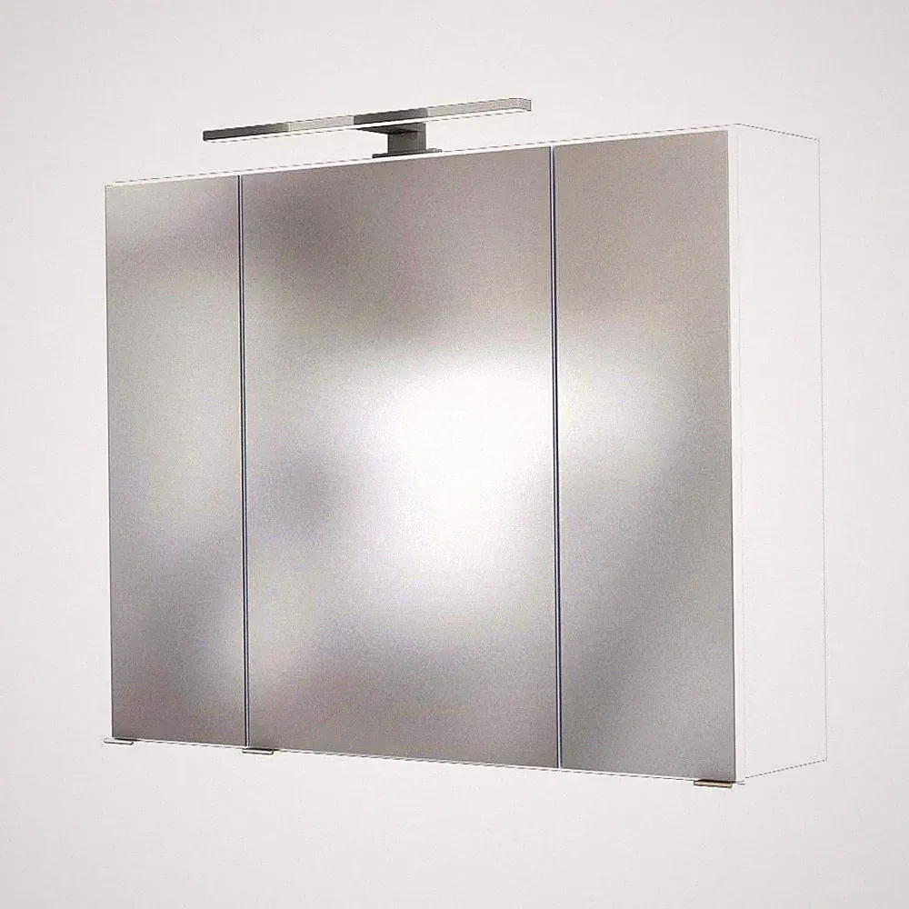Spiegelschrank LED Beleuchtung 80cm weiß Badspiegel Badezimmer-Spiegel Badmöbel