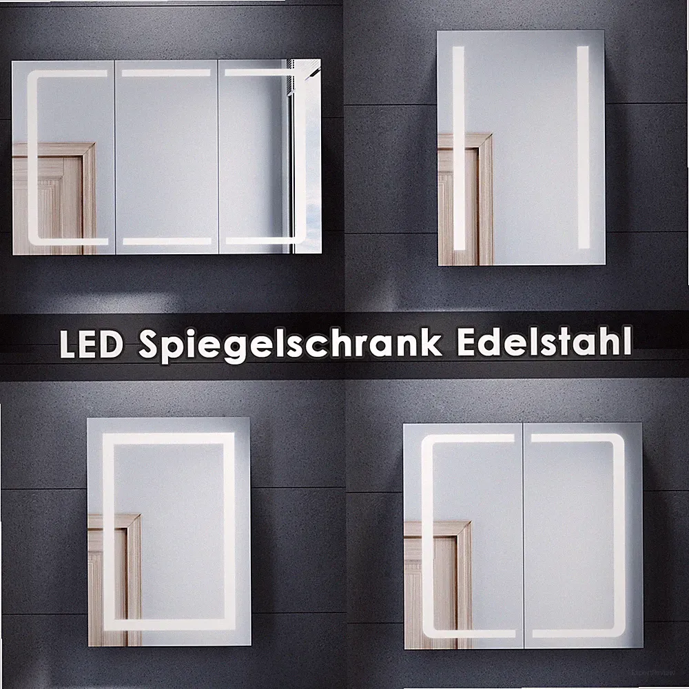 Spiegelschrank LED Beleuchtung Badschrank Badspiegel Badezimmer 50cm 70cm 105cm