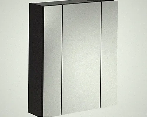 Spiegelschrank Linus BxHxT 60 x 70 cm x 18 cm schwarz X18A9725