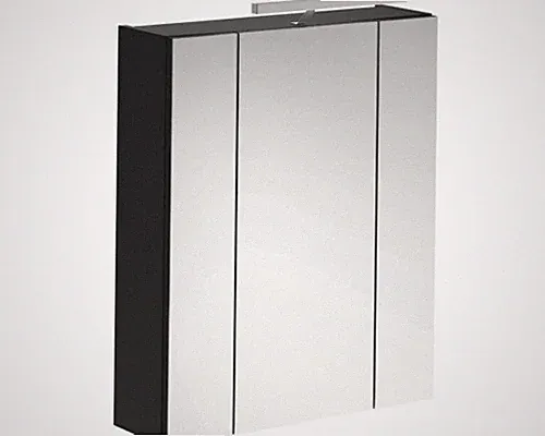 Spiegelschrank Linus BxHxT 60 x 71 cm x 19 cm schwarz X18B5726