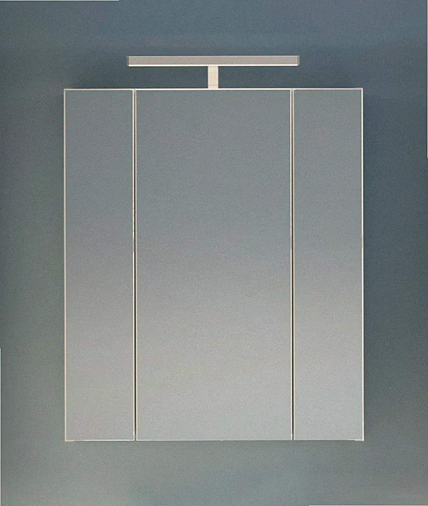 Spiegelschrank Linus in weiß Hochglanz inkl. LED Beleuchtung 60cm breit