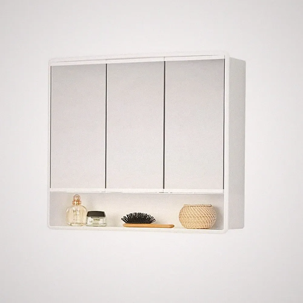 Spiegelschrank LYMO 58x49x14,7 cm Weiß 3-türig Badschrank