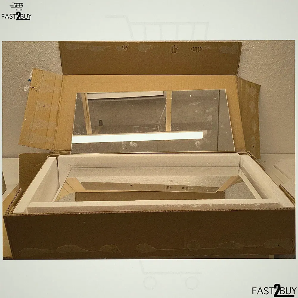 Spiegelschrank Merkur 60cm Badezimmerschrank Gold Eiche mit Spiegel