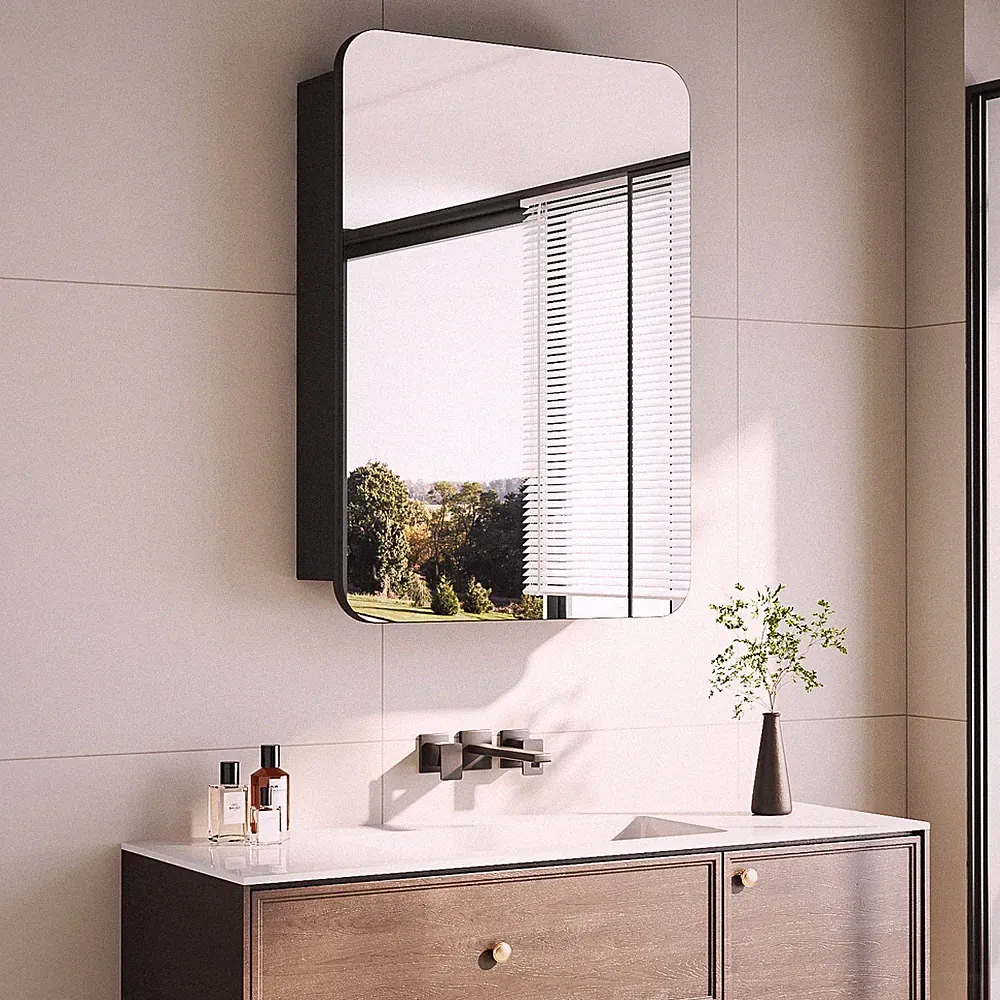 Spiegelschrank Mit Beleuchtung Ein Türig Badezimmerschrank Badezimmer 50x70 40cm