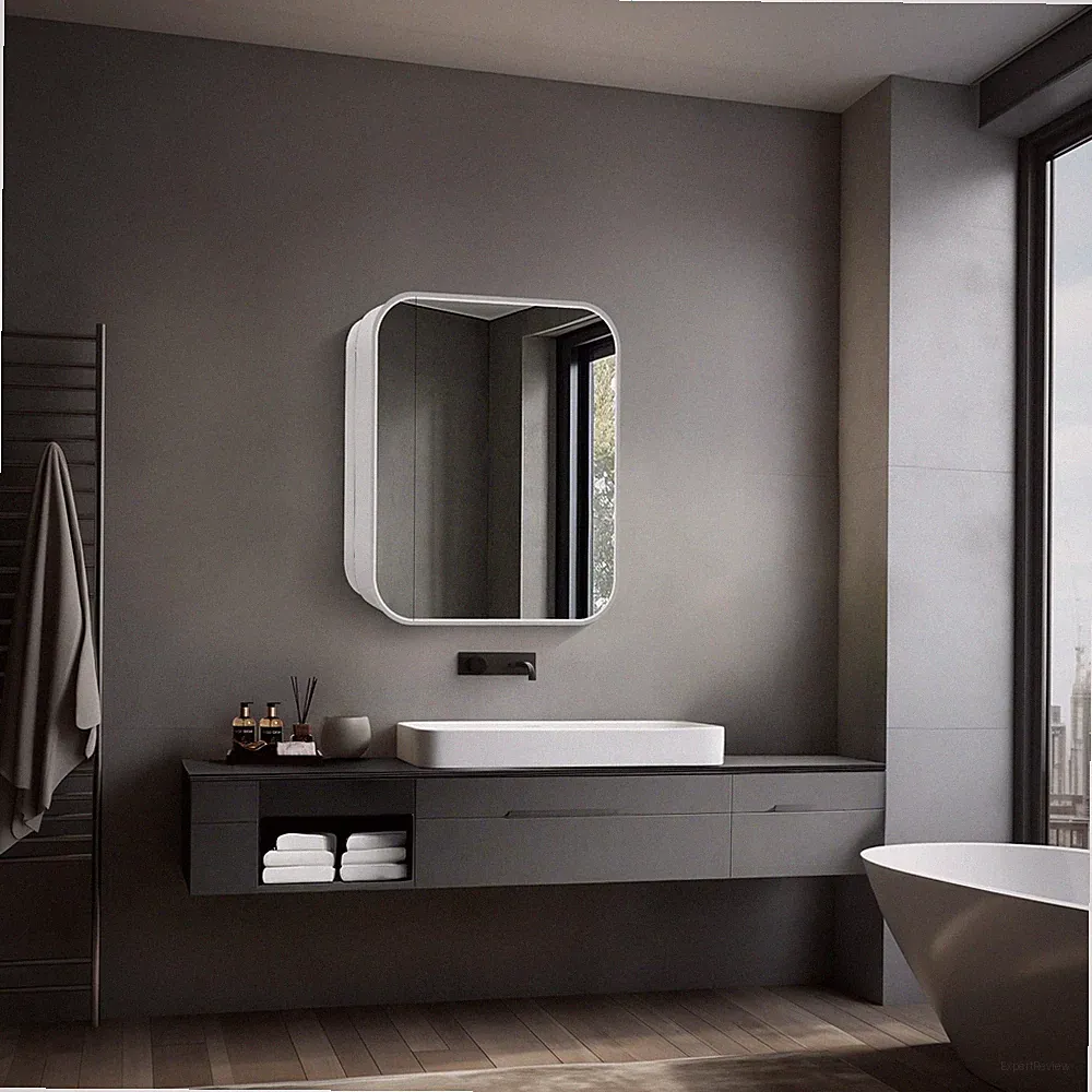 Spiegelschrank mit Beleuchtung Talos Silver Nova 60x70 cm silber