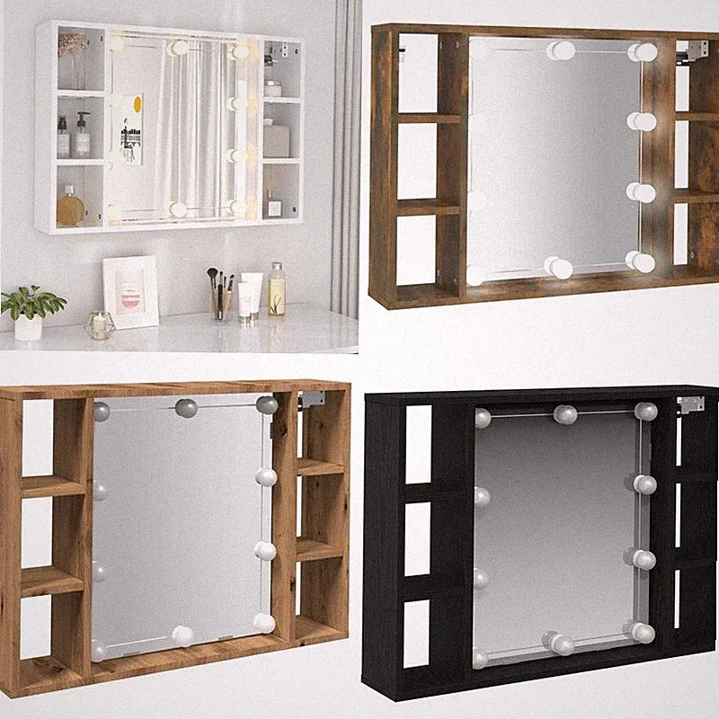 Spiegelschrank mit LED Badschrank Badspiegel Badezimmer Hängeschrank vidaXL