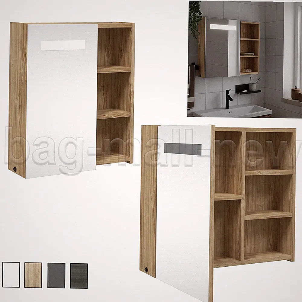Spiegelschrank mit LED Beleuchtung Badschrank Badspiegel Badezimmerschrank